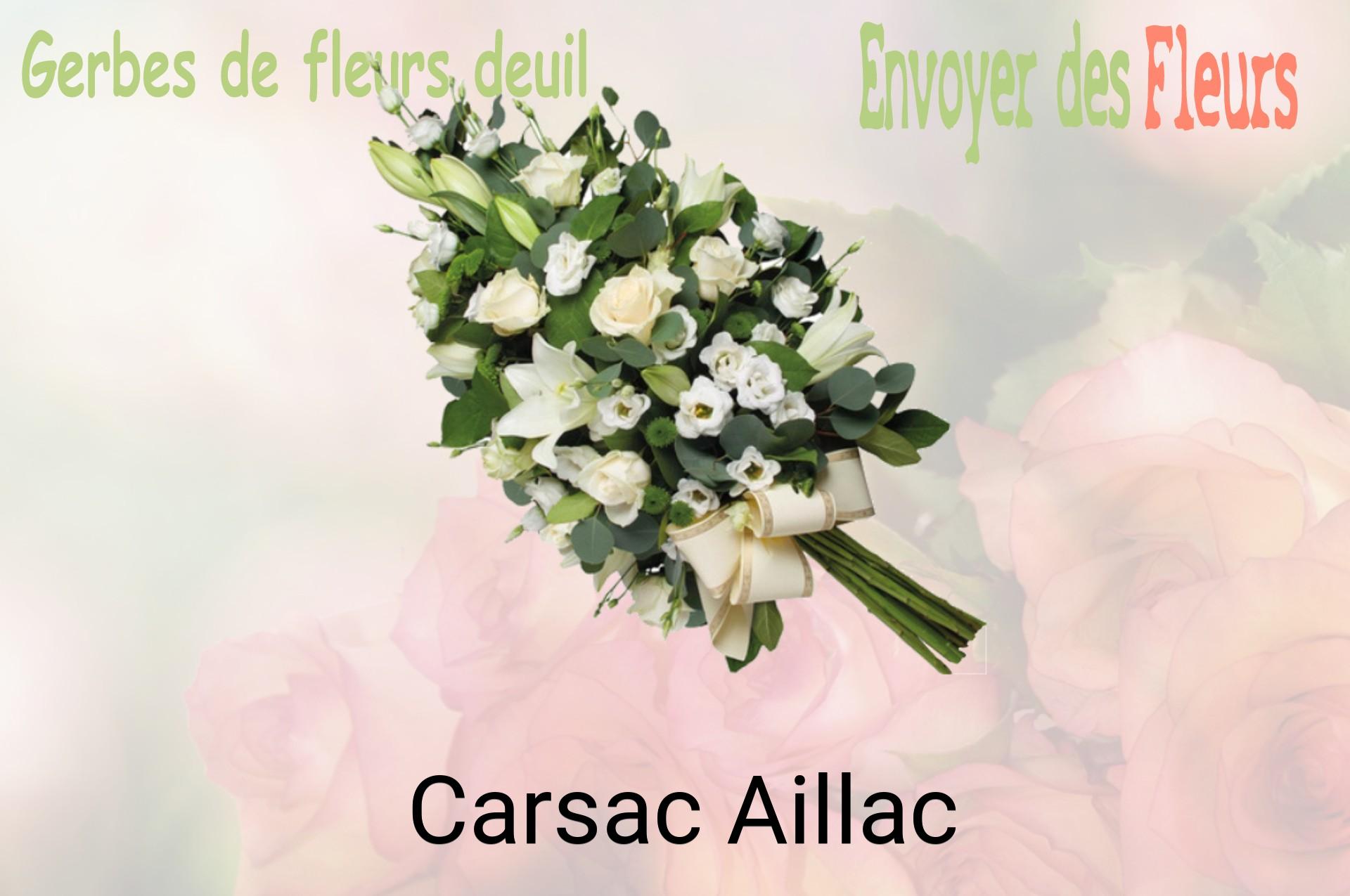 Gerbe de fleurs de deuil livrée à Carsac-Aillac